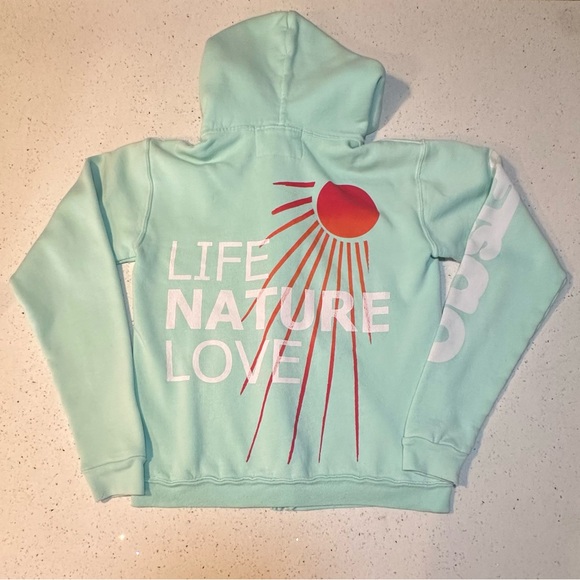 Freecity zip up hoodie with “Let’s Go” sleeve / GUC - Picture 12 of 16